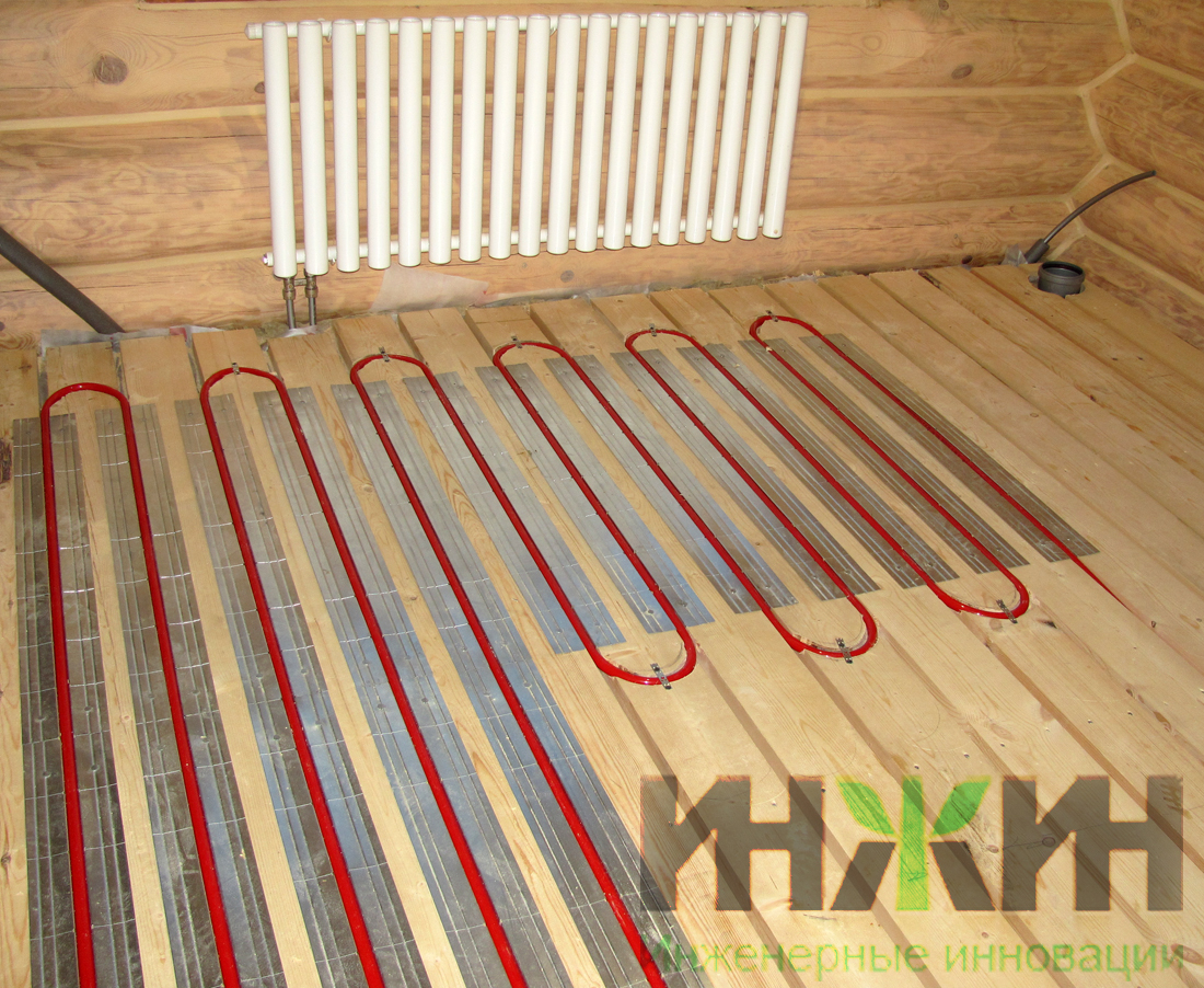 Отопление и теплый пол в деревянном доме в Московской области, монтаж 645