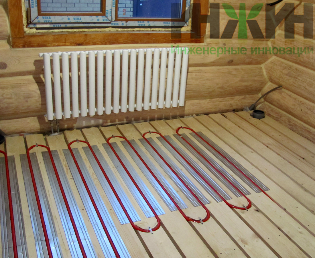 Отопление и теплый пол в деревянном доме в Московской области, монтаж 647