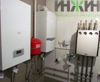 Котлы отопления, монтаж в котельной газобетонного дома в КП "Кстининское Озеро"