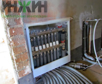 Коллектор отопления, монтаж в газобетонном доме в КП "Кстининское Озеро"