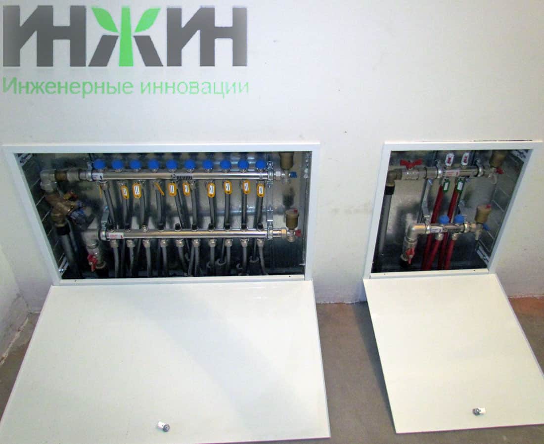 Монтаж коллекторной системы отопления с трубами и коллекторами Rehau