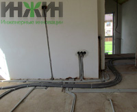 Монтаж электропроводки (скрыто) дома в КП "Кстининское Озеро"