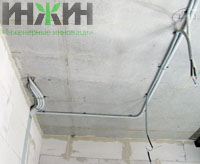 Монтаж электропроводки на потолке