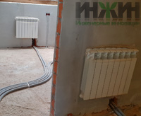 Монтаж алюминиевого радиатора отопления Rifar в доме в КП «Лесной»