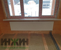 Радиатор отопления KERMI, монтаж под окном в доме в КП "Новорижский Эдем"