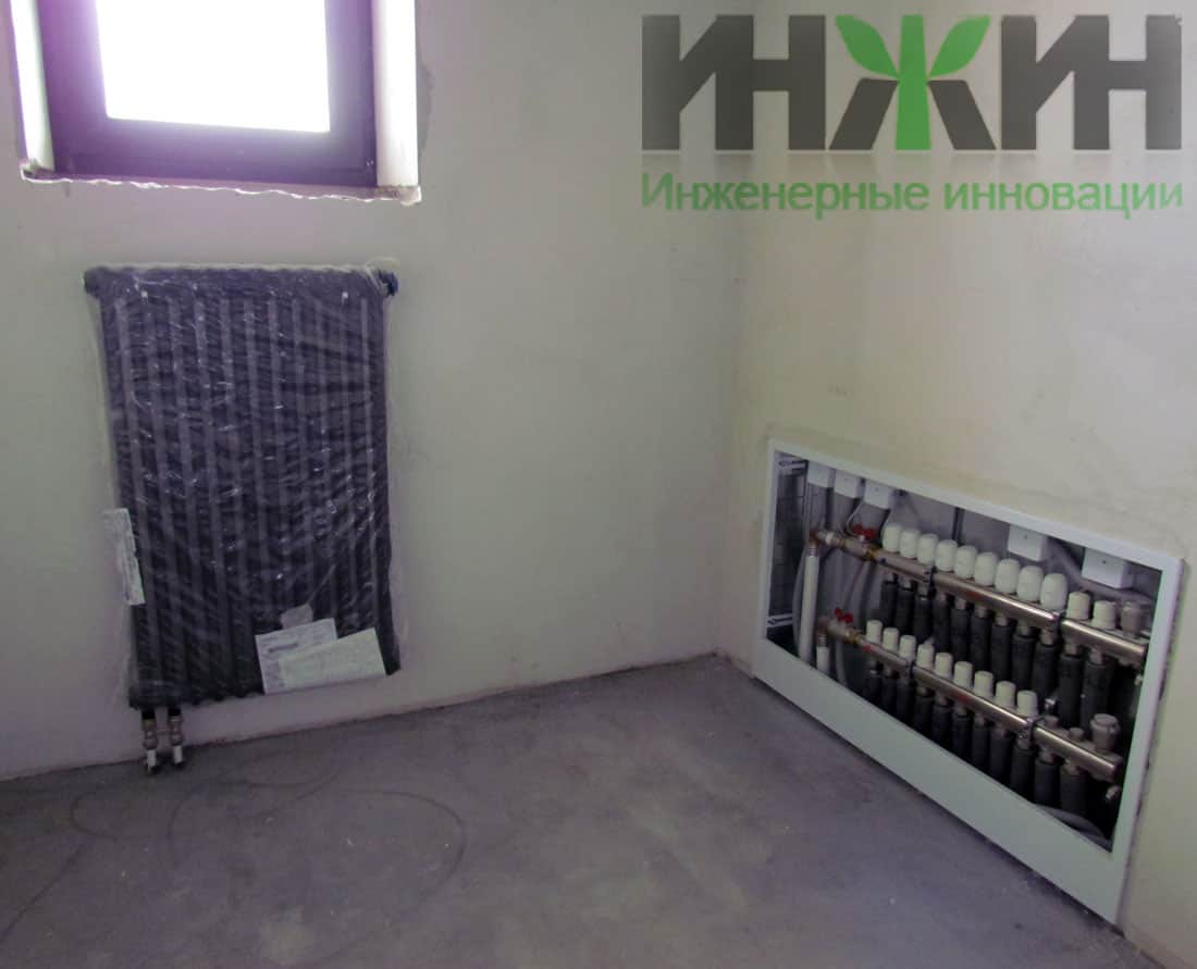 Монтаж радиатора отопления Arbonia и коллектора отопления Valtec в частном доме г. Пущино, фото 329