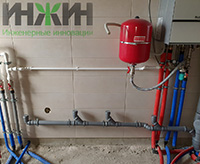 Монтаж выводов канализации в котельной дома в КП "Павловы Озера"