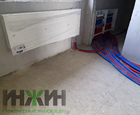 Радиатор отопления в доме в КП "Павловы Озера"