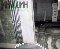 Монтаж труб системы отопления в доме в КП "Лосиноостровские Усадьбы"
