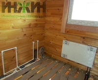 Монтаж радиатора отопления KERMI в доме в КП "Лосиноостровские Усадьбы"