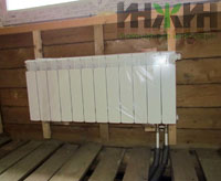 Радиатор отопления Rifar Base Ventil, установка в деревянном доме из бревна