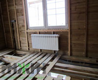 Радиатор отопления биметаллический, установка в деревянном доме