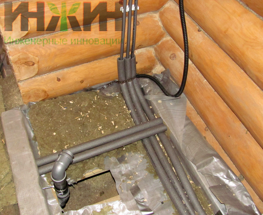 Монтаж водопровода и канализации в деревянном доме 187