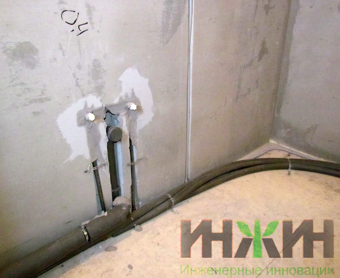 Монтаж точек водопровода и канализации в санузле дома, фото 193
