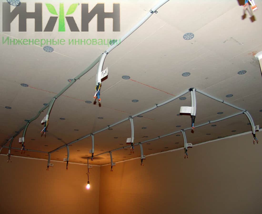Монтаж электропроводки для освещения частного дома в Московской области