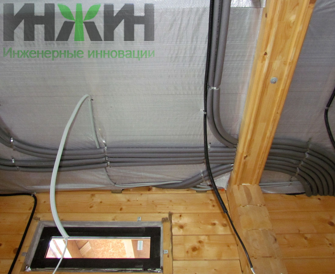 Отопление в деревянном доме, коллекторная схема в Московской области 611