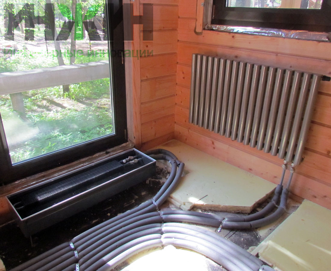 Отопление в деревянном доме, коллекторная схема в Московской области 612