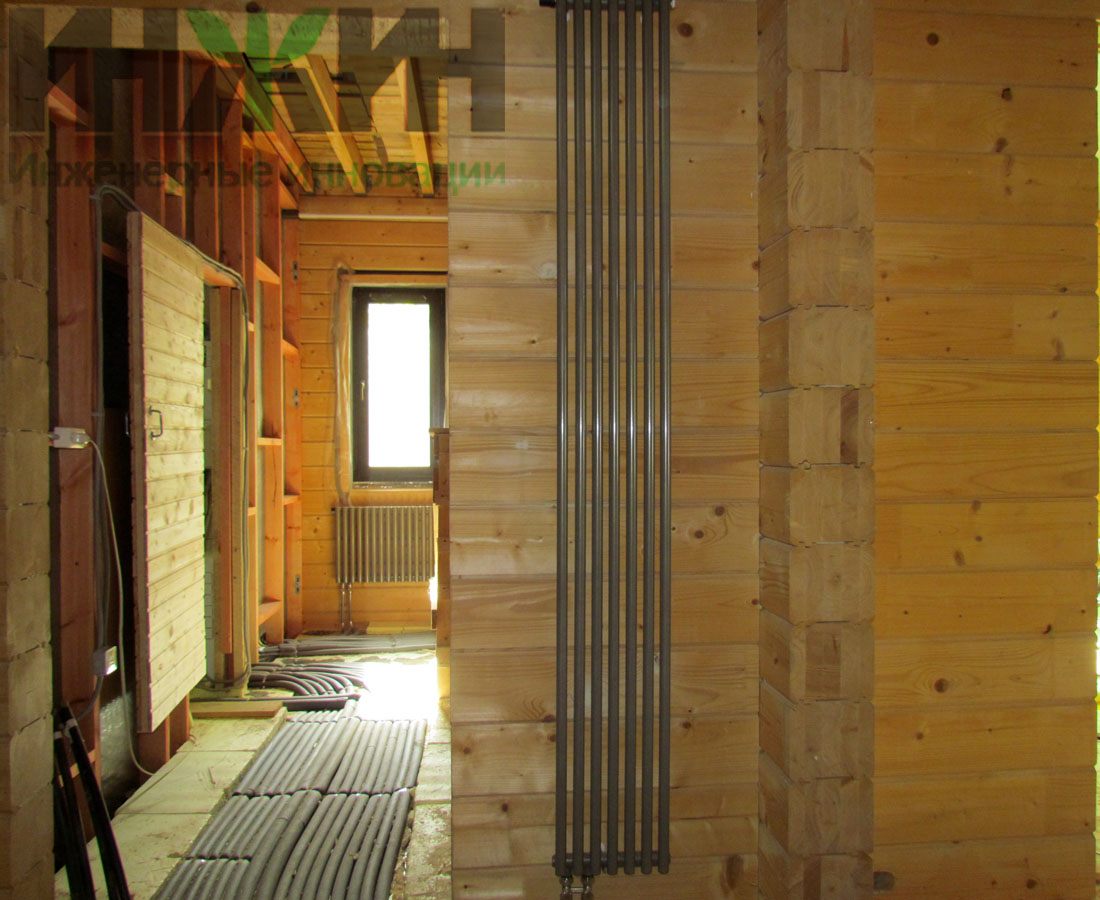 Отопление в деревянном доме, коллекторная схема в Московской области 614