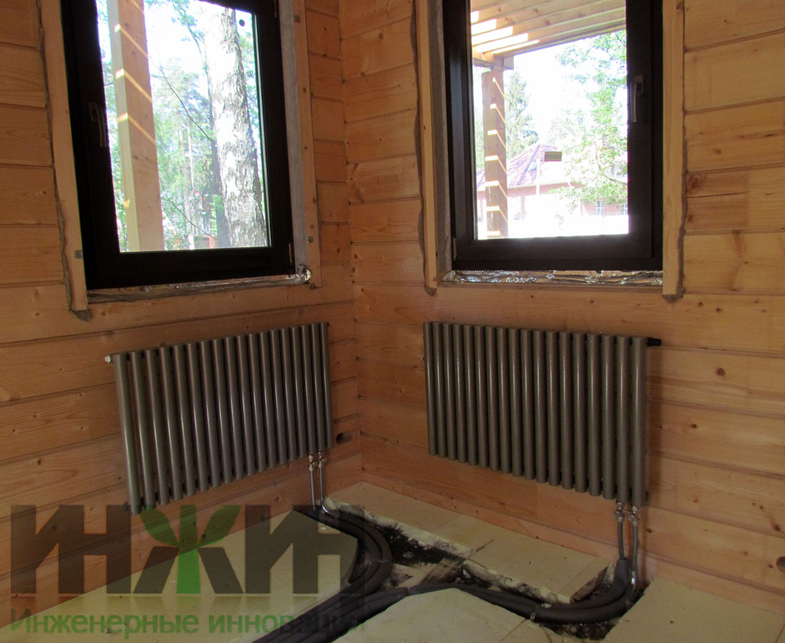Отопление в деревянном доме, коллекторная схема в Московской области 604