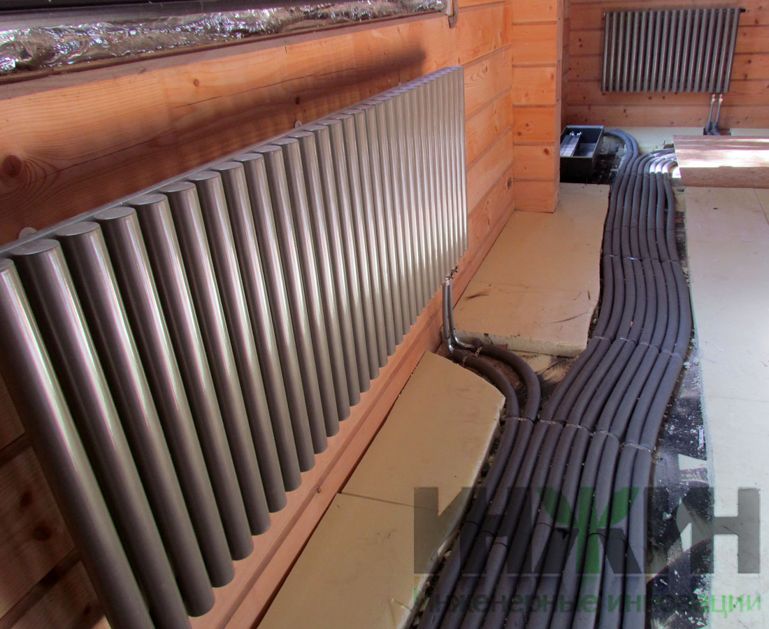 Отопление в деревянном доме, коллекторная схема в Московской области 606