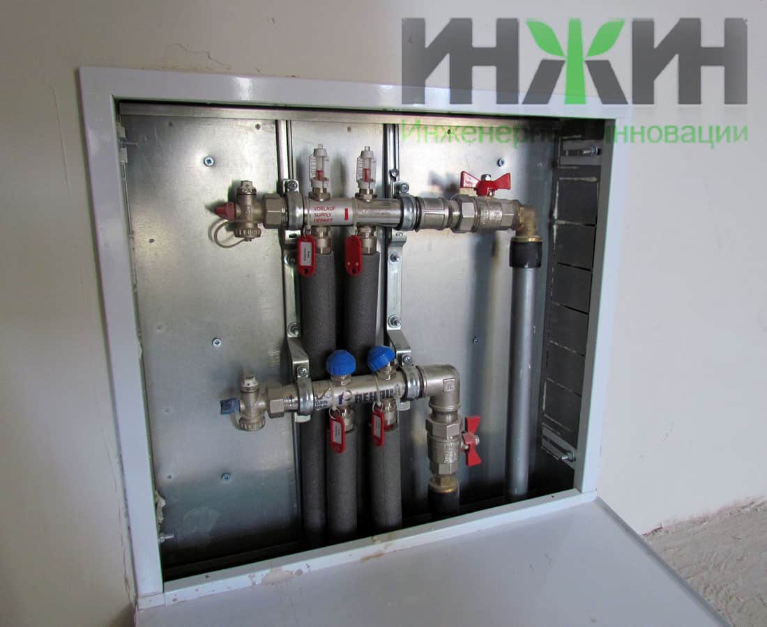 Монтаж коллектора водяного теплого пола Rehau в системе отопления частного дома КП "Белый Берег"
