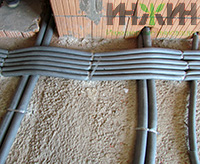 Трубопроводы отопления Rehau RAUTITAN, монтаж в кирпичном доме в г. Чехов
