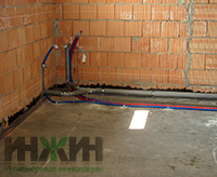 Монтаж точек водопровода и канализации в кирпичном доме в Чехове
