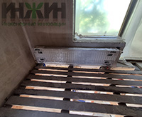 Монтаж радиатора отопления Kermi в г. Железнодорожный