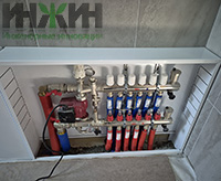 Монтаж коллектора и узла водяного теплого пола дома в г. Железнодорожный