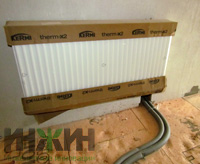Радиатор отопления Kermi, монтаж в доме в ДНП "Топаз"