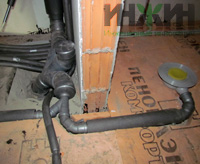 Монтаж труб канализации в доме в ДНП "Топаз"