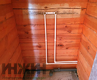 Монтаж точек водопровода и канализации в доме в СНТ "Загорново-2"
