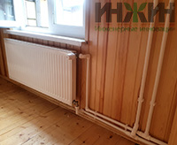 Радиатор отопления Kermi в кабинете дома в СНТ "Загорново-2"