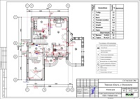 Проект электрики - розетки 1 этажа дома&nbsp;в дер. Отроковичи Тверской области