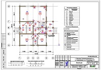 Проект электрики - освещение 1 этажа дома в д. Акиньшино