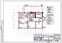 Проект электрики - розетки 1 этажа бани в СНТ «Март»