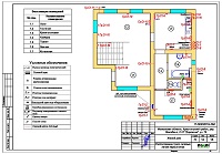 Проект электрики - розетки 1 этажа дома в СНТ "Дорожник"