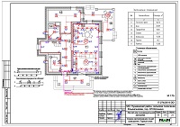 Проект электрики - освещение 1 этажа дома в НП Кстинино