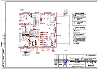 Проект электрики - розетки 1 этажа дома в СНТ "Лесное"