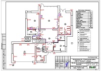 Проект электрики - розетки 1 этажа дома в ПЖСК "Полесье"