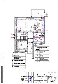 Проект электрики - розетки 1 этажа дома в дер. Рождествено