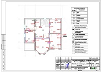 Проект электрики - розетки 2 этажа дома в ДНП "Святая Гора"