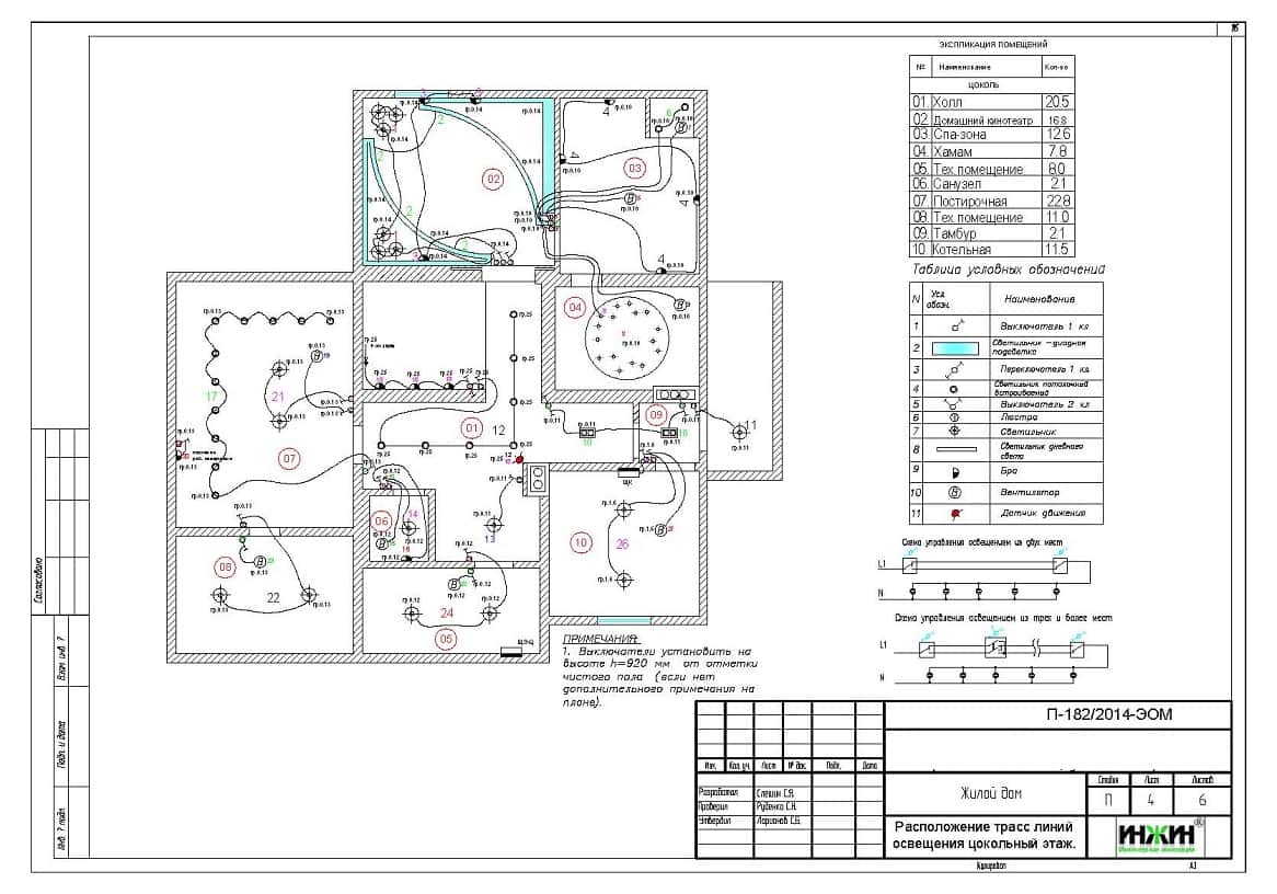 Электрика дома, проект 166
