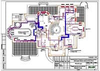 Проект отопления  и канализации. Радиаторное отопление первого этажа