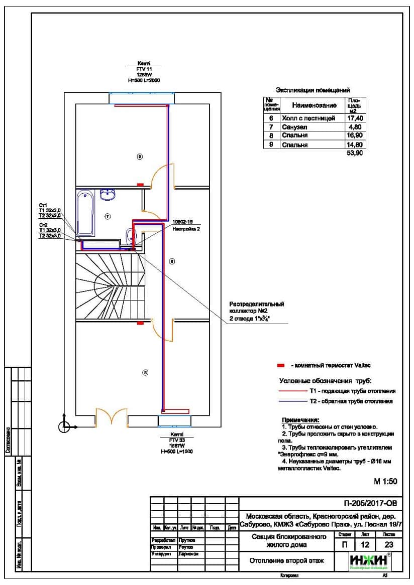 Система отопления таунхауса пример проекта 920