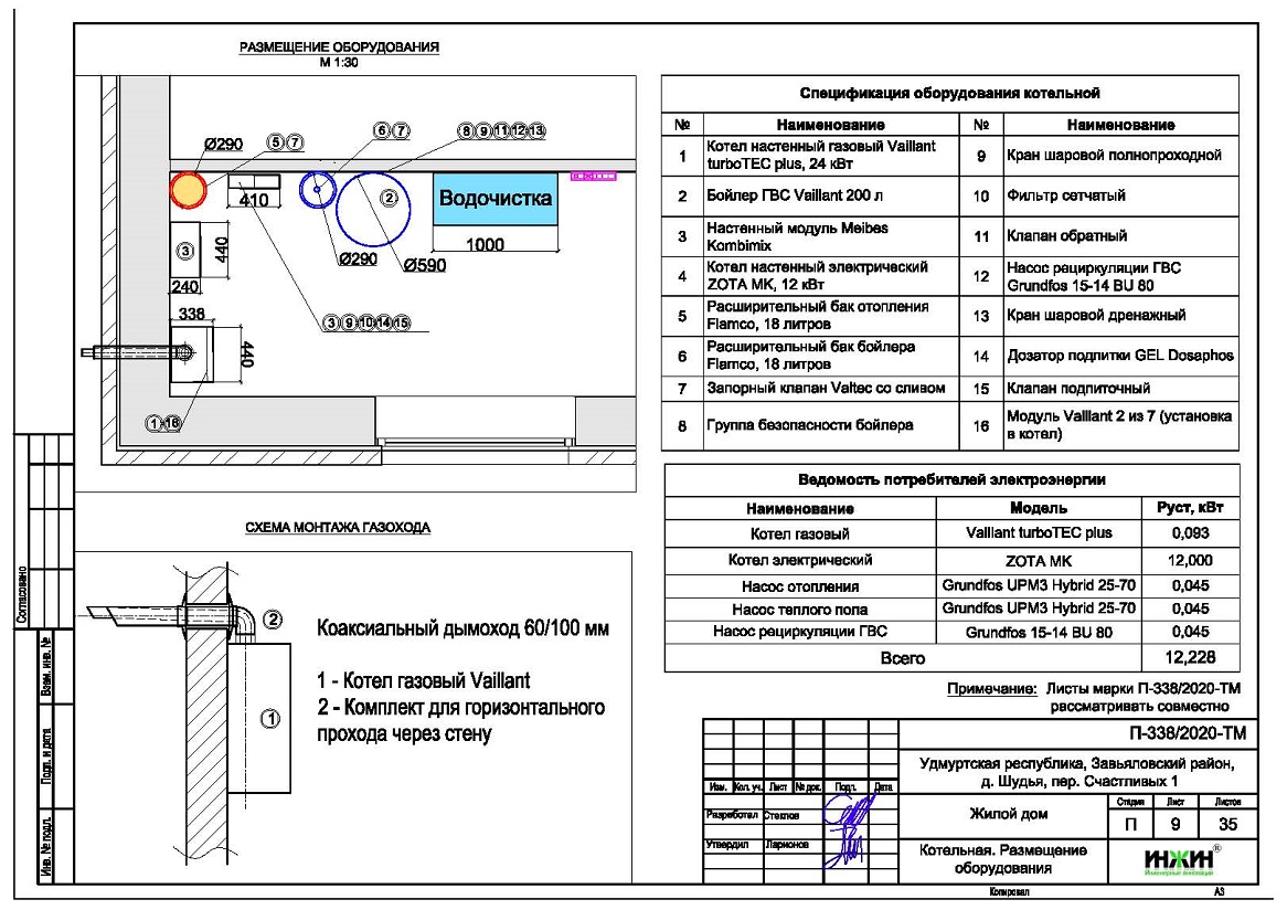 Отопление дома, расчет отопления 1389