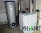 Котельная с газовым котлом Vaillant и бойлером для горячей воды Reflex (200 литров)