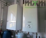 Газовый и электрический котлы Vaillant в котельной частного дома