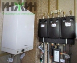 Настенный котел Viessmann с коллектором Meibes в котельной таунхауса