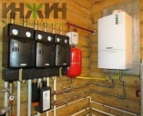 Котельная в доме из бревна